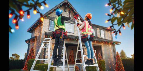 A Professional Installation Of Christmas Lights In Tulsa