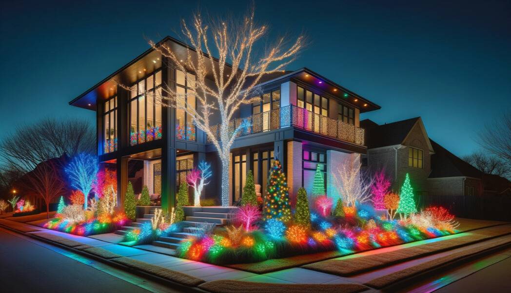 outdoor Christmas lighting ideas in Tulsa