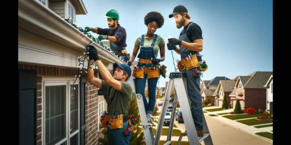 Hanging Christmas Lights On Gutters In Tulsa