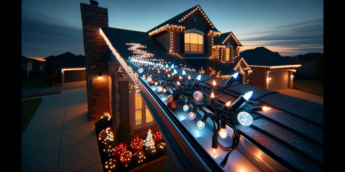 Hanging Christmas Lights On Gutters In Tulsa