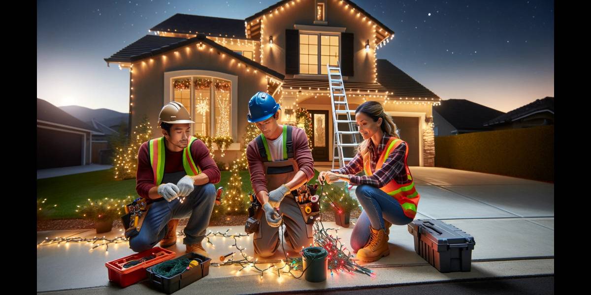 A Professional Installation Of Christmas Lights In Tulsa