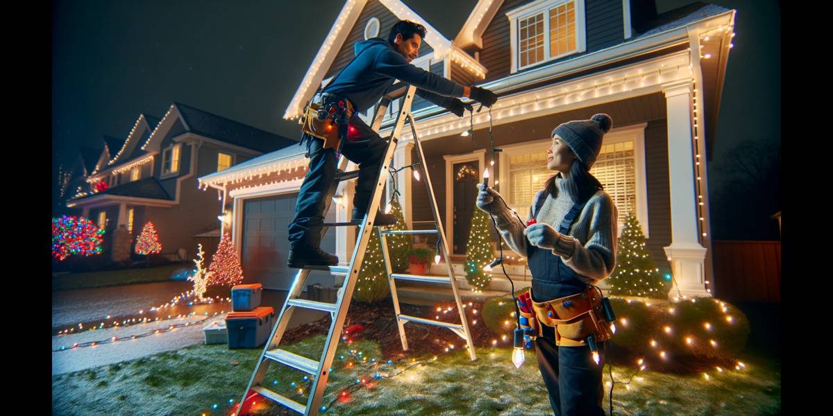 A Professional Installation Of Christmas Lights In Tulsa