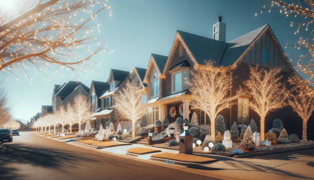 White Outdoor Christmas Lights In Tulsa